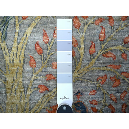 Oushak And Peshawar Wool Hand Knotted Rug Grey No Border 5.1X5.3 -O088036