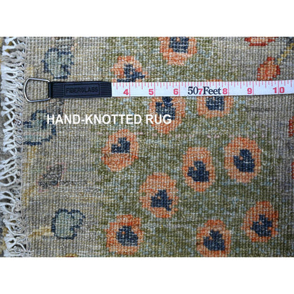 Oushak And Peshawar Wool Hand Knotted Rug Grey No Border 5.1X5.3 -O088036