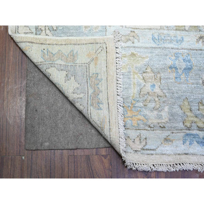Oushak Wool Hand Knotted Rug Ivory 7.10X9.11  -O088047