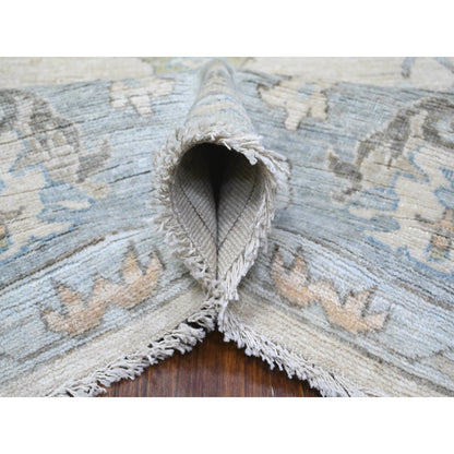 Oushak Wool Hand Knotted Rug Ivory 7.10X9.11  -O088047
