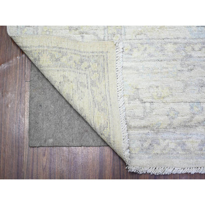 Oushak And Peshawar Wool Hand Knotted Rug Grey Gray 8.0X9.5 -O088050