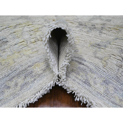 Oushak And Peshawar Wool Hand Knotted Rug Grey Gray 8.0X9.5 -O088050
