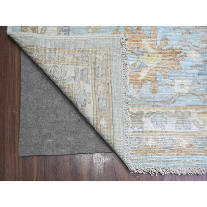Oushak And Peshawar Wool Hand Knotted Rug Blue Blue 12.2X17.2 -O088068