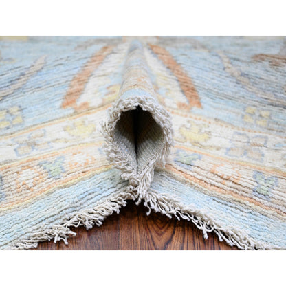 Oushak And Peshawar Wool Hand Knotted Rug Blue Blue 12.2X17.2 -O088068