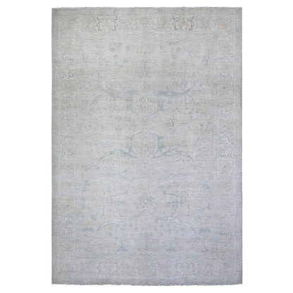 Oushak And Peshawar Wool Hand Knotted Rug Grey Gray 9.9X13.8 -O088084