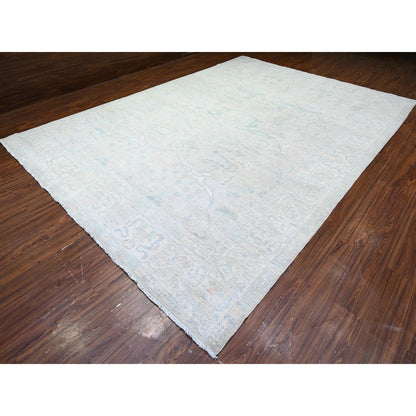 Oushak And Peshawar Wool Hand Knotted Rug Grey Gray 9.9X13.8 -O088084
