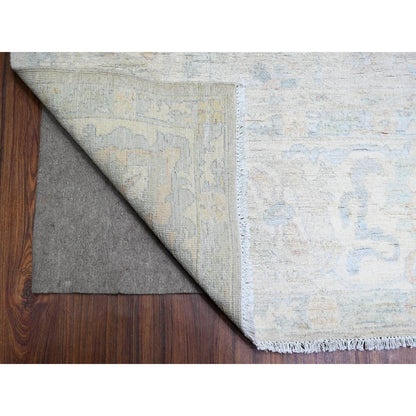 Oushak And Peshawar Wool Hand Knotted Rug Grey Gray 9.9X13.8 -O088084