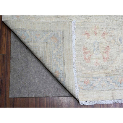 Oushak And Peshawar Wool Hand Knotted Rug Ivory Gray 11.7X15.0 -O088088