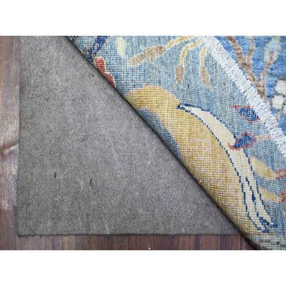 Oushak And Peshawar Wool Hand Knotted Rug Blue 10.0x10.4 -O088093