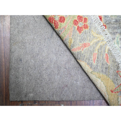 Oushak And Peshawar Wool Hand Knotted Rug Grey No Border 9.8X9.9 -O088101