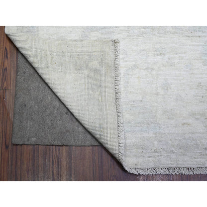 Oushak And Peshawar Wool Hand Knotted Rug Ivory Ivory 9.2X11.7 -O088124