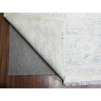 Oushak And Peshawar Wool Hand Knotted Rug Ivory Gray 11.6X15.3 -O088141