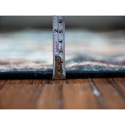 Oushak And Peshawar Wool Hand Knotted Rug Black Black 2.9X9.10 -O088158