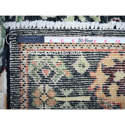 Oushak And Peshawar Wool Hand Knotted Rug Black Black 2.9X9.10 -O088158