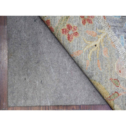 Oushak And Peshawar Wool Hand Knotted Rug Grey No Border 8.11X9.2 -O088162