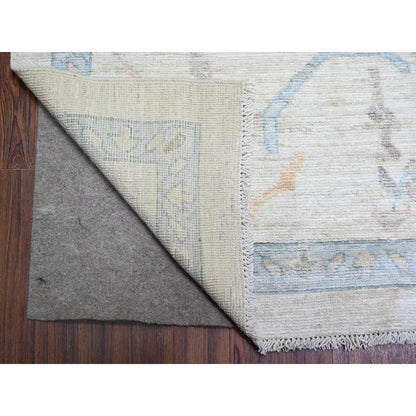 Oushak And Peshawar Wool Hand Knotted Rug Grey Gray 9.9X9.11 -O088181