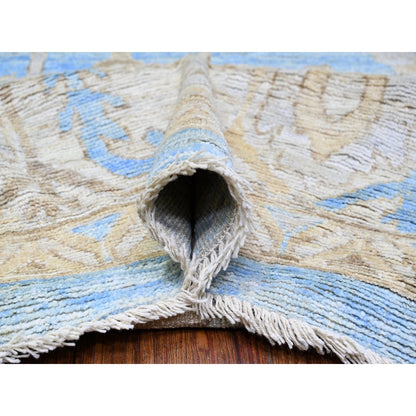 Oushak And Peshawar Wool Hand Knotted Rug Blue Gray 10.0X13.8 -O088182