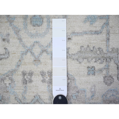 Oushak And Peshawar Wool Hand Knotted Rug Ivory Ivory 3.2X4.11 -O088198