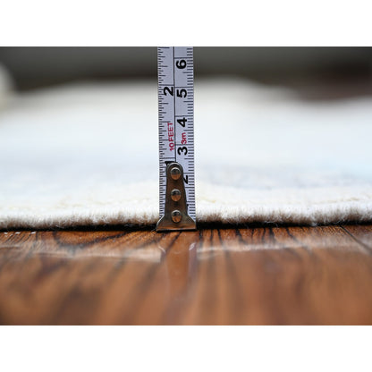 Oushak And Peshawar Wool Hand Knotted Rug Ivory Ivory 3.2X4.11 -O088198