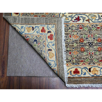 Oushak And Peshawar Wool Hand Knotted Rug Grey Gray 12.0X15.9 -O088207