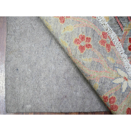 Oushak And Peshawar Wool Hand Knotted Rug Grey No Border 5.7X5.8 -O088220