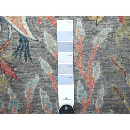 Oushak And Peshawar Wool Hand Knotted Rug Grey No Border 5.7X5.8 -O088220