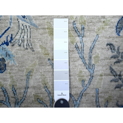 Oushak And Peshawar Wool Hand Knotted Rug Grey No Border 3.0X4.10 -O088222