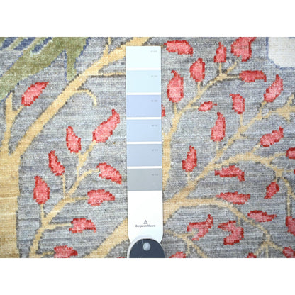 Oushak And Peshawar Wool Hand Knotted Rug Grey No Border 4.2X9.8 -O088225