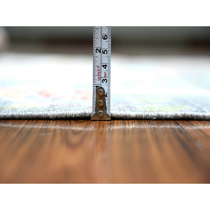 Oushak And Peshawar Wool Hand Knotted Rug Grey No Border 4.2X9.8 -O088225