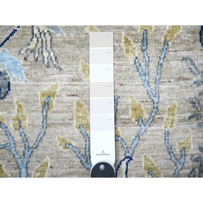 Oushak And Peshawar Wool Hand Knotted Rug Grey No Border 4.1X5.10 -O088227