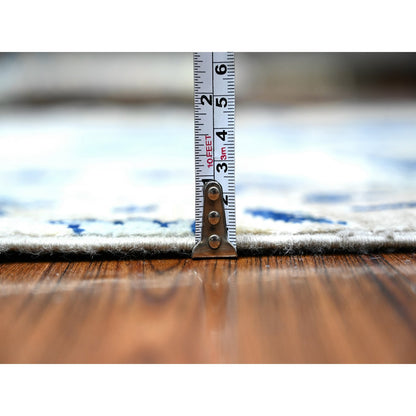 Oushak And Peshawar Wool Hand Knotted Rug Grey No Border 4.1X5.10 -O088227