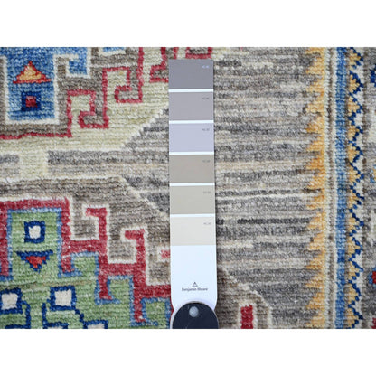 Oushak And Peshawar Wool Hand Knotted Rug Grey Gray 3.1X9.9 -O088247