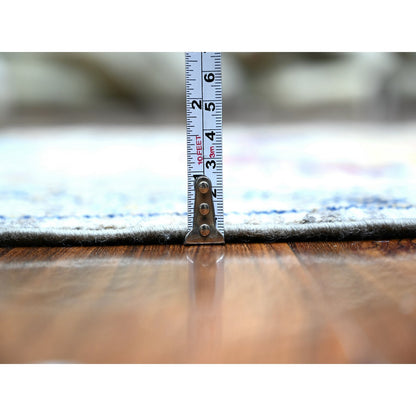 Oushak And Peshawar Wool Hand Knotted Rug Grey Gray 3.1X9.9 -O088247