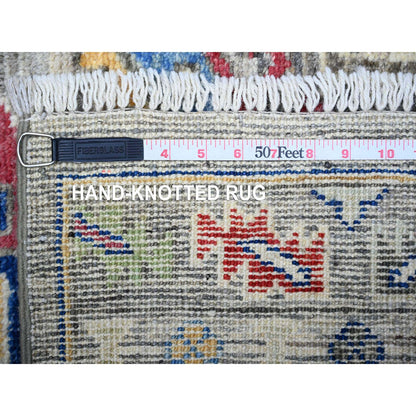 Oushak And Peshawar Wool Hand Knotted Rug Grey Gray 3.1X9.9 -O088247