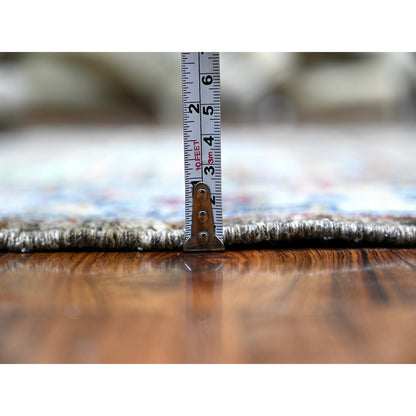 Oushak And Peshawar Wool Hand Knotted Rug Grey Gray 3.0X4.10 -O088258