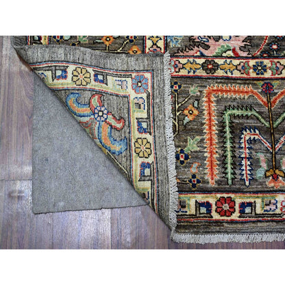 Oushak And Peshawar Wool Hand Knotted Rug Grey Gray 8.2X9.11 -O088268