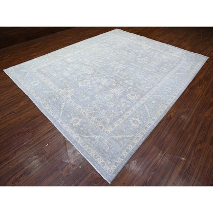 Oushak And Peshawar Wool Hand Knotted Rug Grey Gray 9.4X11.5 -O088282