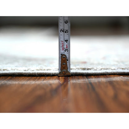 Oushak And Peshawar Wool Hand Knotted Rug Grey Gray 3.1X13.9 -O088332