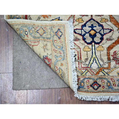 Oushak And Peshawar Wool Hand Knotted Rug Grey Grey 3.0X9.5 -O088335