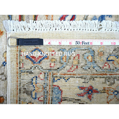 Oushak And Peshawar Wool Hand Knotted Rug Grey Grey 3.0X9.5 -O088335