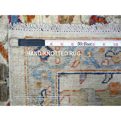 Oushak And Peshawar Wool Hand Knotted Rug Grey Gray 3.1X4.8 -O088337