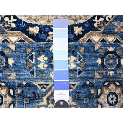 Mamluk Wool Hand Knotted Rug Blue No Border 2.6X5.11 -O088339