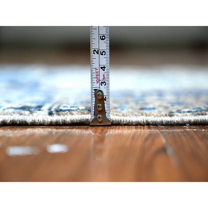 Mamluk Wool Hand Knotted Rug Blue No Border 2.6X5.11 -O088339