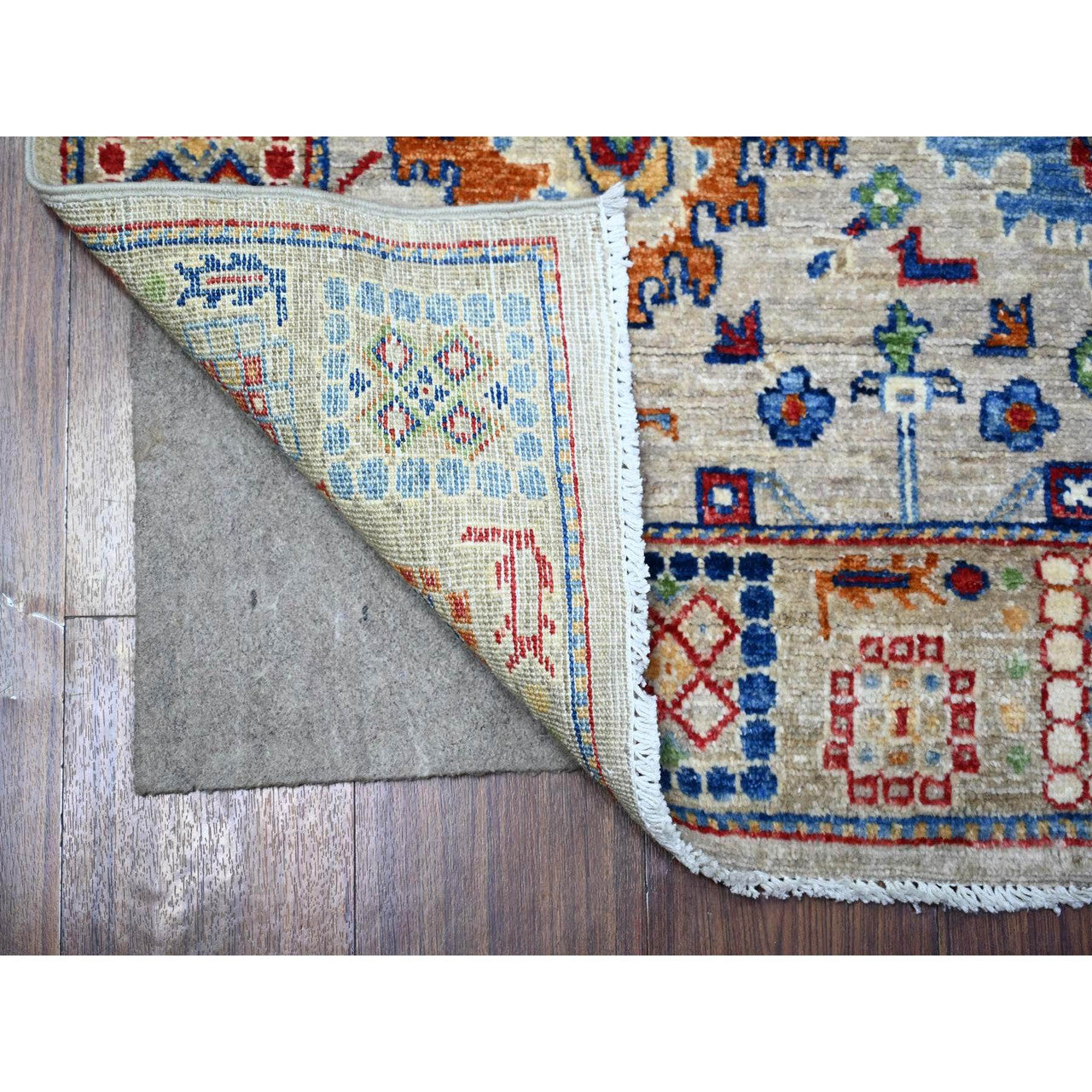 Oushak And Peshawar Wool Hand Knotted Rug Grey Gray 3.1X5.0 -O088341