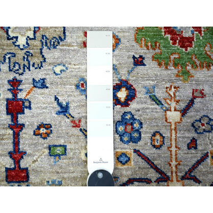 Oushak And Peshawar Wool Hand Knotted Rug Grey Gray 3.1X5.0 -O088341