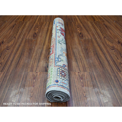 Oushak And Peshawar Wool Hand Knotted Rug Grey Gray 3.1X5.0 -O088341