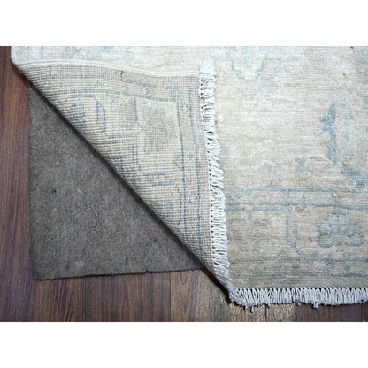 Oushak And Peshawar Wool Hand Knotted Rug Grey Gray 2.5X23.8 -O088353