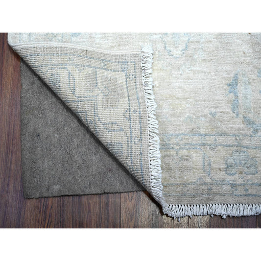 Oushak And Peshawar Wool Hand Knotted Rug Grey Gray 2.5X23.8 -O088353