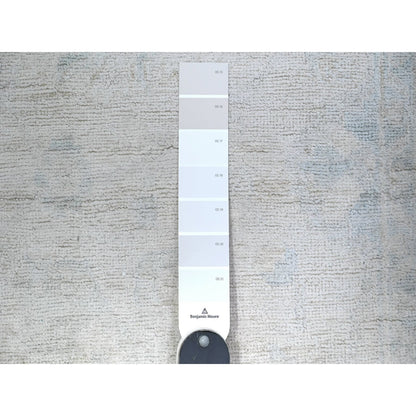 Oushak And Peshawar Wool Hand Knotted Rug Grey Gray 2.6X9.7 -O088357