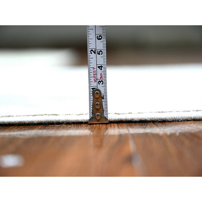 Oushak And Peshawar Wool Hand Knotted Rug Grey Gray 2.6X9.7 -O088357